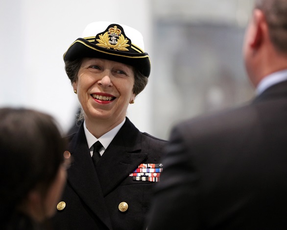 Her Royal Highness The Princess Royal has today officially named the jetty which will house the Royal Navy’s giant new aircraft carriers in Portsmouth.