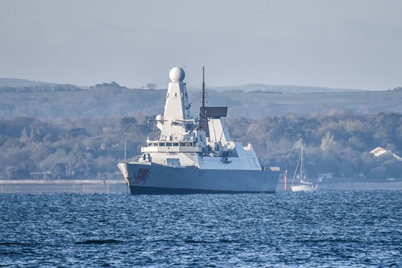 HMS Dragon in the Solent