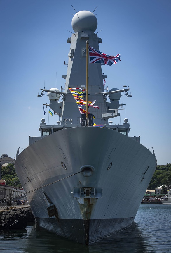 HMS Duncan in Odessa, Ukraine, while participating in Ukrainian Navy Day (US Navy)
