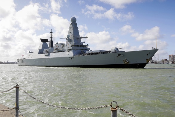 HMS Duncan sailing into Portsmouth. Picture: LPhot Ben Corbett