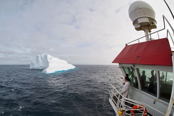 First iceberg of the season for HMS Protector